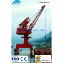 Стандартная стальная конструкция CE / ISO Harbour Single Jib Портальный кран 30Ton